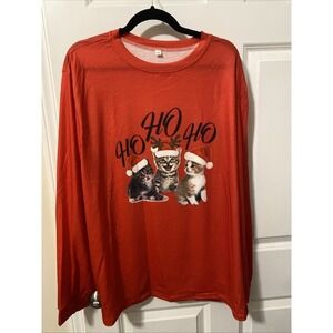 Ho Ho Ho Kitten Christmas Shirt XXL 3748‎